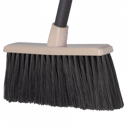 Совок для мусора КОМПЛЕКТ щетка + рукоятки по 80 см, вставные, пластик, "ЛЕНИВКА", IDEA, М5177, М 5177