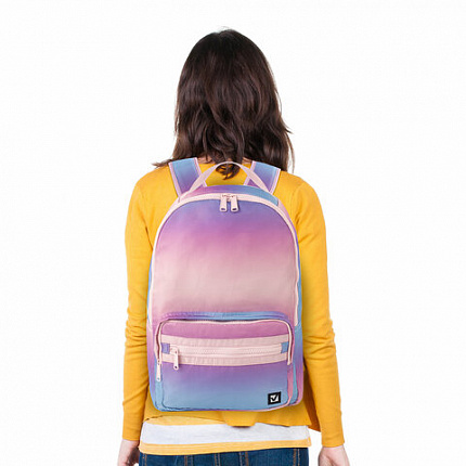 Рюкзак BRAUBERG MULTICOLOR универсальный, нейлон, "Rainbow", разноцветный, 43х28х14 см, 229888