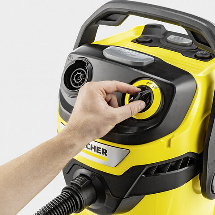 Пылесос хозяйственный KARCHER WD 5 S, мусоросборник 25л, мощность 1100Вт, желтый, 1.6, 1.628-350.0