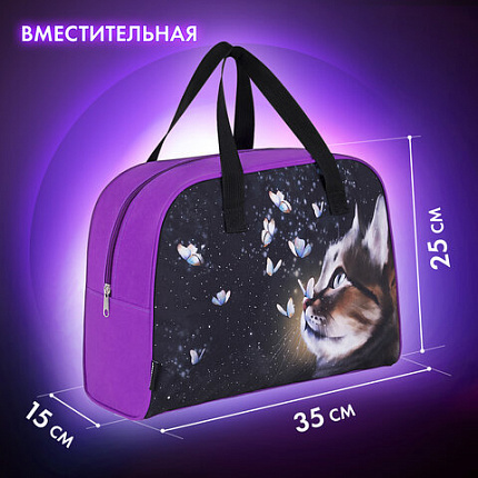 Сумка для занятий BRAUBERG с ручками, 35x25x15 см, "Мечта", 271592