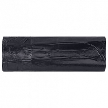 Мешки для мусора с завязками 120л черные в рулоне 10шт особо прочные ПВД 65мкм 70x95см, LAIMA, 702669