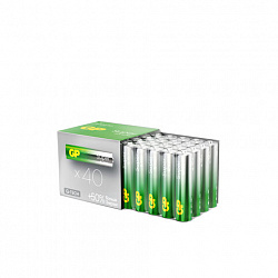Батарейки КОМПЛЕКТ 40 шт., GP Super G-Tech AAA (LR03, 24А) алкалиновые, мизинчиковые, 24AA21-2CRSWC40