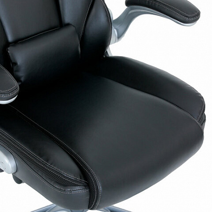 Кресло BRABIX PREMIUM "Phantom EX-553", рециклированная кожа, регулируемый подголовник, черное, 532940