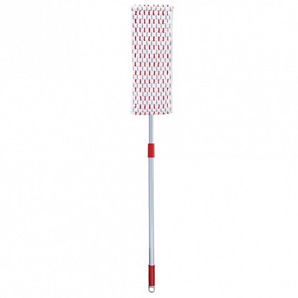 Швабра КОМПЛЕКТ черенок 75-130 см + флаундер 40 см + МОП микрофибра/абразив (ТИП К), PERKLIN (ПЕРКЛИН), 700980