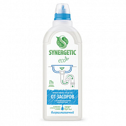 Средство для прочистки канализационных труб с дезинфицирующим эффектом 1 л SYNERGETIC, биоразлагаемое, для труб и септиков, 108100