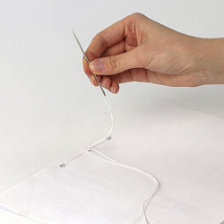 Набор для прошивки документов (игла 80 мм, нить 30 м, наклейки "Прошито, пронумеровано" 10 шт.), STAFF, 604773