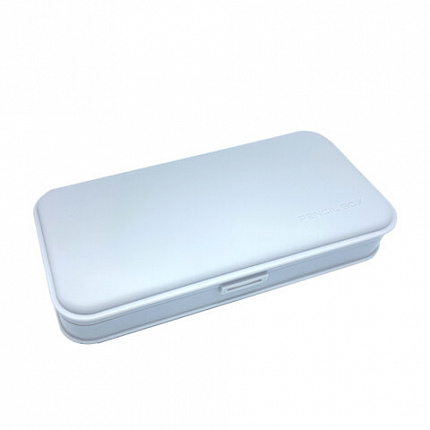 Пенал пластиковый BRAUBERG, пастельный голубой, наклейки в комплекте, 21х9х3 см, 272272