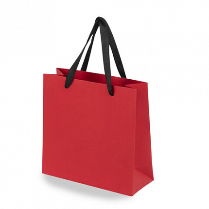 Пакет подарочный КОМПЛЕКТ 3 штуки 20х8х20см "Business Kraft", красный, крафт, ЗОЛОТАЯ СКАЗКА, 700865