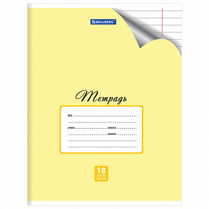 Тетрадь 12 л. BRAUBERG "ЭКО", косая линия, обложка плотная мелованная бумага, ПАСТЕЛЬНАЯ С УГОЛКОМ, 104504