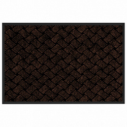 Коврик придверный 60х90 см, КОРИЧНЕВЫЙ, влаго-грязезащитный, 450 г/м2, плетение, PRIMILA (ПРИМИЛА) KRAFT, 701049