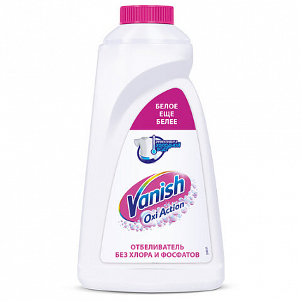 Средство для удаления пятен 1 л, VANISH (Ваниш) "Oxi Action", для белой ткани