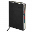 Ежедневник датированный 2026 А5 148х218 мм, GALANT "Infinity Silver", под кожу, черный, 117495