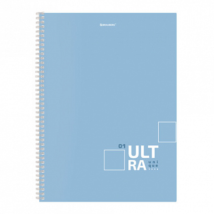 Тетрадь А4, 96 л., BRAUBERG, гребень, клетка, матовая ламинация, "UltraTone" (микс в спайке), 405317