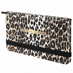 Еженедельник недатированный с резинкой 171х93 мм, BRAUBERG, твердый, 64 л., "Leopard print", 116312