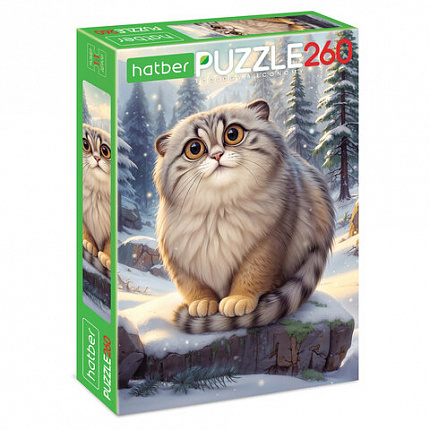 Пазл картонный "МИР ПУШИСТЫХ ЧУДЕС" 260 элементов АССОРТИ, 220х330 мм, HATBER