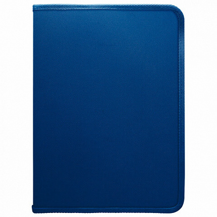 Папка объемная на молнии пластиковая на 4 кольцах, 35 мм, А4, BRAUBERG PIXEL, темно-синяя, 0,7 мм, 273080