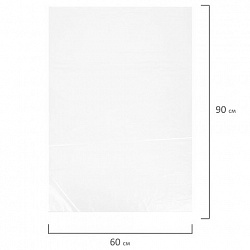 Пакеты фасовочные ПРОЧНЫЕ, первичный ПВД 60х90 см, КОМПЛЕКТ 100 шт., 50 мкм