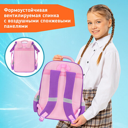 Рюкзак SNOOBAG (СНУБЭГ) MIND с пеналом в комплекте, 2 отделения, "Озорной котик", 40х28х18 см, 274443