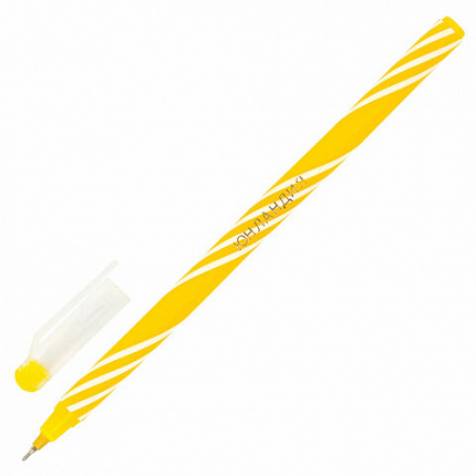 Ручка шариковая масляная ЮНЛАНДИЯ "CANDY", СИНЯЯ, корпус ассорти, узел 0,6 мм, линия письма 0,3 мм, 143019