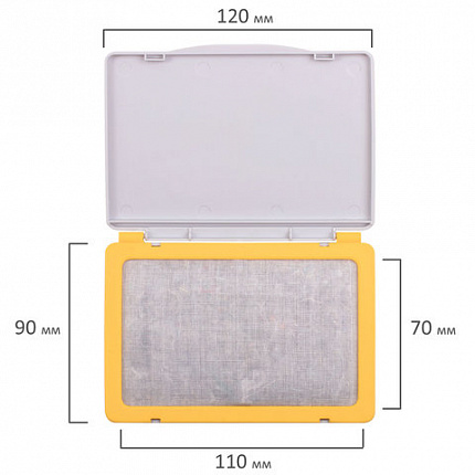 Штемпельная подушка BRAUBERG, 120х90 мм (рабочая поверхность 110х70 мм), неокрашенная, 236870