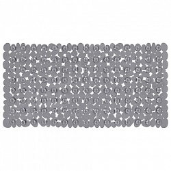 Коврик для ванны противоскользящий 70х36 см, "Галька", темно-серый, ПВХ, присоски, PRIMILA (ПРИМИЛА),700379