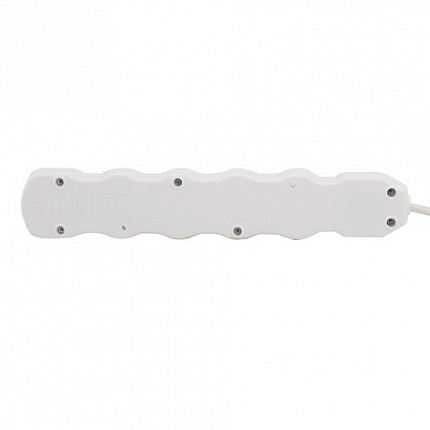 Сетевой фильтр СУ10-005 5 розеток, с заземлением, выключатель, 16 А, 3 м, белый, 7044