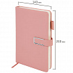 Ежедневник недатированный, А5, 143х210 мм, BRAUBERG "Dainty", под кожу, магнитная застежка, 160 л., розовый, 117143