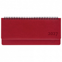Планинг датированный 2027 305х140мм GALANT Ritter, под кожу, красный, 118207