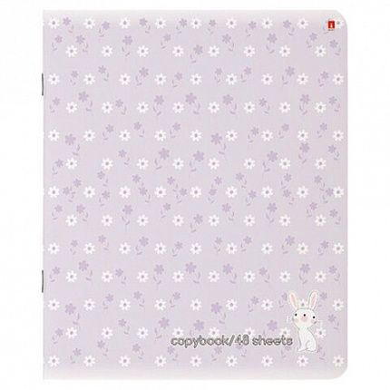 Тетрадь А5 48 л. АЛЬТ скоба, клетка, Soft Touch, "ЗЕФИРНЫЕ ЗАЙЧАТА" (5 видов), 7-48-747