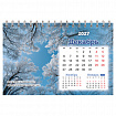 Календарь-домик настольный на гребне, 2027 г., BRAUBERG, 160х110 мм, 6 листов, "Времена года", 118462