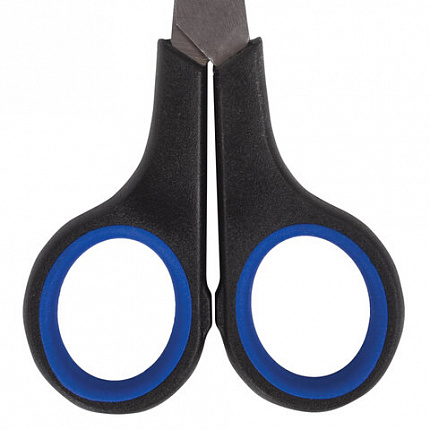 Ножницы для хобби и рукоделия ОСТРОВ СОКРОВИЩ 120 мм, 3-х сторонняя заточка, черно-синие, 237104