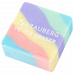 Ластик "PASTEL", 34х34х14 мм, квадратный, ассорти, ЭКО ПВХ, BRAUBERG, 273210