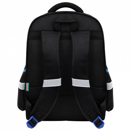 Рюкзак SNOOBAG (СНУБЭГ) FLOSSY, 2 отделения, 3 кармана, "Гонки", объемный дизайн, 40х28х18 см, 274442