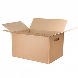 Гофроящик ДЛЯ ПЕРЕЕЗДА с ручками д400*ш300*в300 мм, марка Т23, профиль B, FEFCO 0201/
