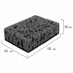 Губки для посуды 9,8х6,6х3 см, КОМПЛЕКТ 10 шт., SQUARE BLACK, КРУПНОПОРИСТЫЙ поролон с абразивным слоем, LAIMA, 608648