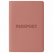 Обложка для паспорта, мягкий полиуретан, "PASSPORT", нежно-розовая, STAFF, 238403