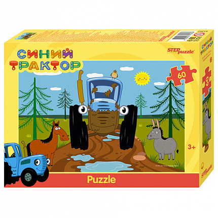 Пазл картонный 60 элементов, лицензия Мульт, АССОРТИ, поле 23х33 см, STEP PUZZLE