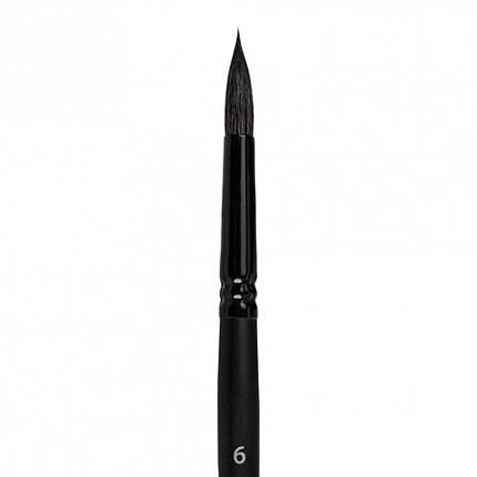 Кисть художественная проф. BRAUBERG ART CLASSIC, белка, круглая, № 6, 200912