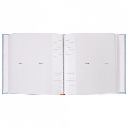 Фотоальбом BRAUBERG "Baby Boy" на 200 фото 10х15 см, твердая обложка, бумажная страница, бокс, голубой, 391144