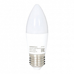 Лампа светодиодная SONNEN EXTRA, 10 (85) Вт, Е27, свеча, нейтральный белый, 30000 ч, LED C37-10W-4000-Е27, 457907