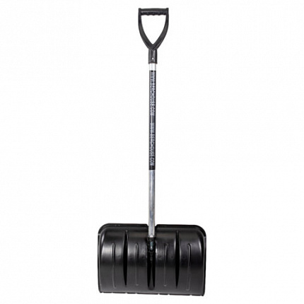 Лопата снеговая 54х37 см, пластиковая, алюминиевый черенок с V-ручкой 130 см, армирующая алюминиевая планка, № 13, №13