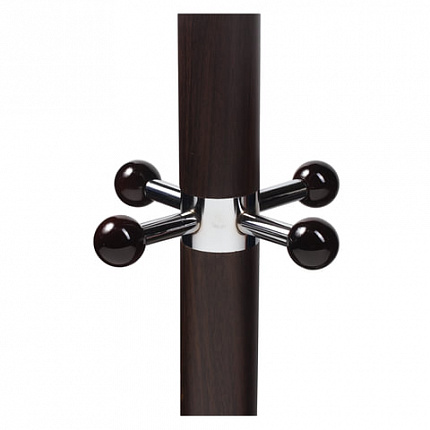 Вешалка-стойка BRABIX "CR-274", металл/мрамор, 1,8 м, на диске диаметром 36 см, 5 крючков + 4 дополнительных, венге, 601744