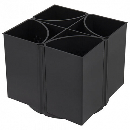 Подставка-органайзер STAFF Octet, 4-8 отделений (трансформер), вращающаяся, черная, 238321