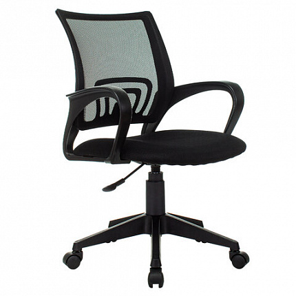 Кресло BRABIX "Fly MG-396", с подлокотниками, сетка, черное, 532083