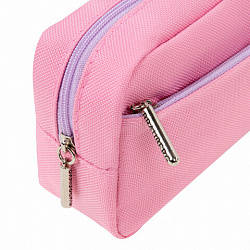 Пенал мягкий BRAUBERG PASTEL, 2 отделения, розовый, 21х9,5х5 см, 272276