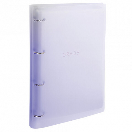 Тетрадь на кольцах БОЛЬШАЯ 305х230мм А4, 120л, пластик, с разделителями, BRAUBERG, Фиолетовый, 404623