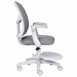 Кресло детское с подставкой для ног BRABIX "Toy MG-205", сетка/ткань TW, серое, 533153