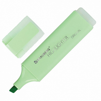 Набор текстовыделителей 6 ЦВЕТОВ, BRAUBERG "ORIGINAL PASTEL", линия письма 1-5 мм, 151698