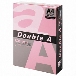 Бумага цветная DOUBLE A, А4, 80 г/м2, 500 л., пастель, розовая