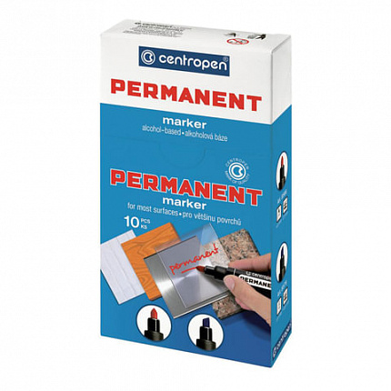 Маркер перманентный CENTROPEN 8576, КРАСНЫЙ, скошенный наконечник, 1-4,6 мм, 585760104